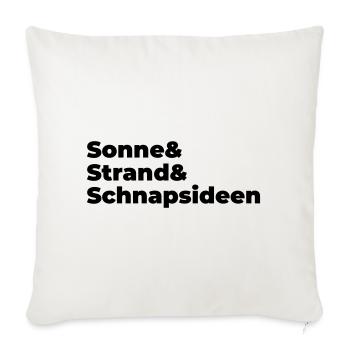 Sonne Strand Snapsideen - Sofakissenbezug 45 x 45 cm - Naturweiß  - Vorne