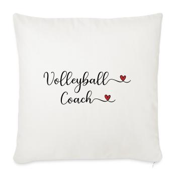 Volleyball-Trainer - Sofakissenbezug 45 x 45 cm - Naturweiß  - Vorne