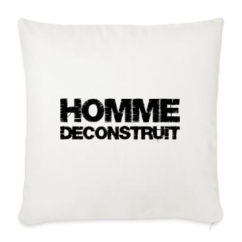 Homme déconstruit - Housse de coussin décorative 45 x 45 cm - blanc nature - Devant