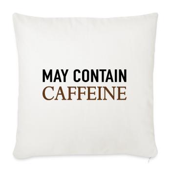 Peut contenir de la caféine Café Dire - Housse de coussin décorative 45 x 45 cm - blanc nature - Devant