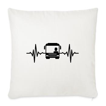 Bus driver heartbeat - Sofa pillowcase 17,3'' x 17,3'' (45 x 45 cm) - natural white - Front