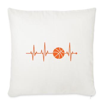 Beat Line Basketball Pulse - Sofa pillowcase 17,3'' x 17,3'' (45 x 45 cm) - natural white - Front