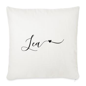 Lea Name First Name Decorative - Sofa pillowcase 17,3'' x 17,3'' (45 x 45 cm) - natural white - Front