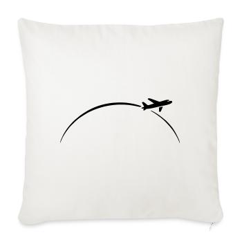 airplane - Sofa pillowcase 17,3'' x 17,3'' (45 x 45 cm) - natural white - Front