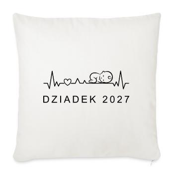 Opa 2027 Herzschlag Schwangerschaft Polnisch - Sofakissenbezug 45 x 45 cm - Naturweiß  - Vorne