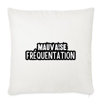 mauvaise fréquentation - Housse de coussin décorative 45 x 45 cm - blanc nature - Devant