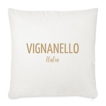 Vignanello Italia - Housse de coussin décorative 45 x 45 cm - blanc nature - Devant