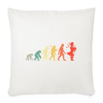 Retro Dudelsack Evolution Für Dudelsackspieler - Sofakissenbezug 45 x 45 cm - Naturweiß  - Vorne