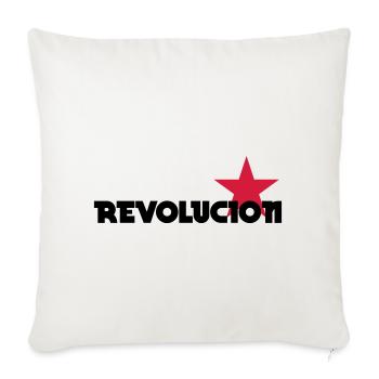 [ Revolucion ] - Sofakissenbezug 45 x 45 cm - Naturweiß  - Vorne