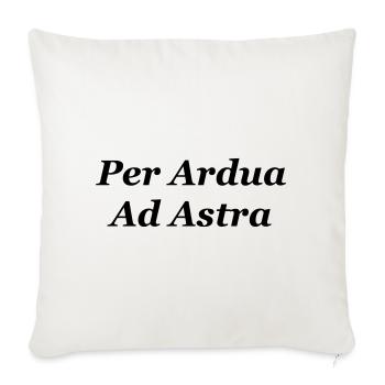 Cool Quote in Latin - Per Ardua Ad Astra - Sofa pillowcase 17,3'' x 17,3'' (45 x 45 cm) - natural white - Front