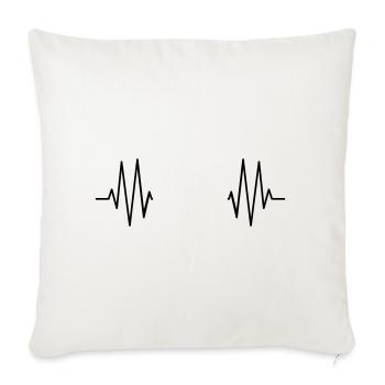Heartbeat Personnalisation Symbole - Housse de coussin décorative 45 x 45 cm - blanc nature - Devant