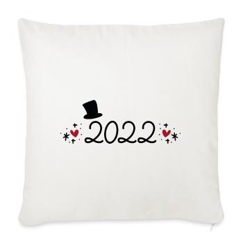 2022 - Housse de coussin décorative 45 x 45 cm - blanc nature - Devant