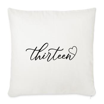 Mignon cadeau d’anniversaire 13 ans 13 ans - treize - Housse de coussin décorative 45 x 45 cm - blanc nature - Devant