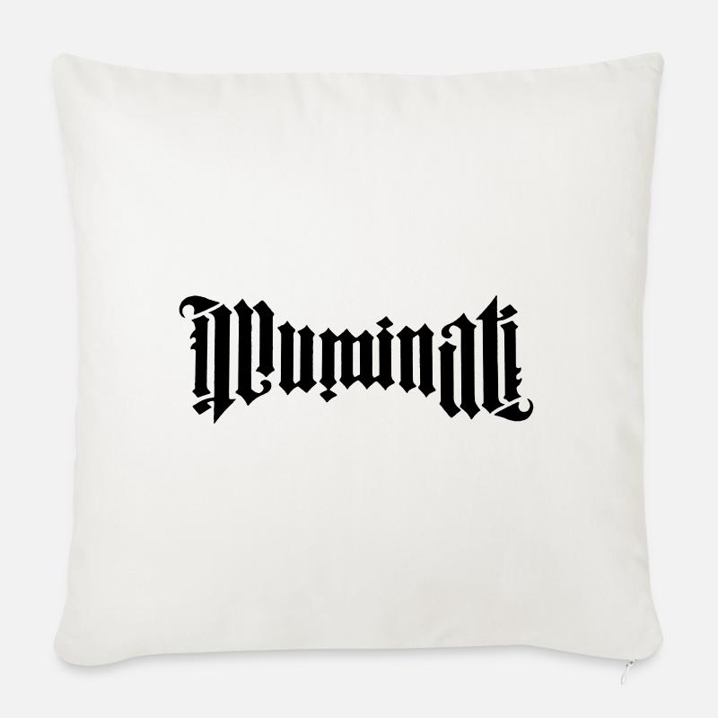 Ambigramm Illuminati - Sofakissenbezug 45 x 45 cm - Naturweiß