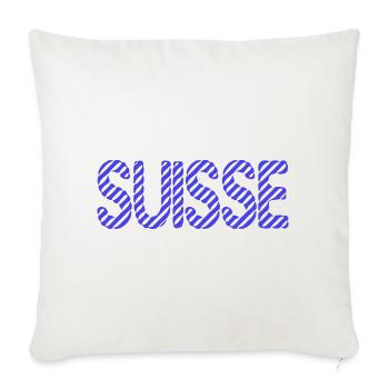 SUISSE. PAYS. GENEVE. SUISSE. HUMOUR. PAYS - Housse de coussin décorative 45 x 45 cm - blanc nature - Devant