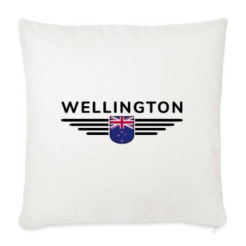 Wellington T-Shirt for New Zealand Fans - Sofa pillowcase 17,3'' x 17,3'' (45 x 45 cm) - natural white - Front