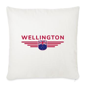 Wellington T-Shirt for New Zealand Fans - Sofa pillowcase 17,3'' x 17,3'' (45 x 45 cm) - natural white - Front