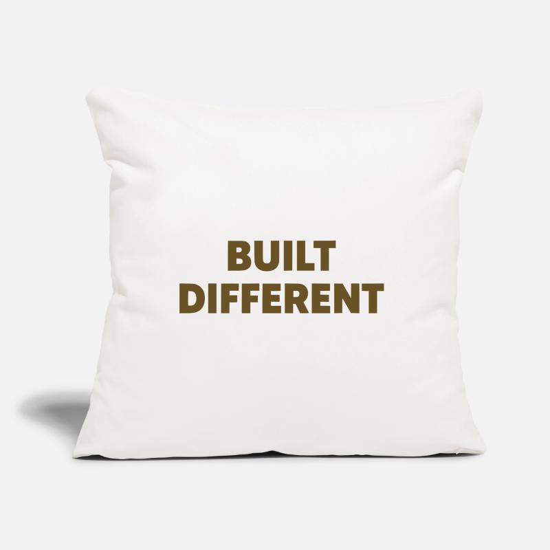 Built Different Saying Statement Typography Sofa pillowcase 17,3'' x 17,3'' (45 x 45 cm)