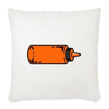 Sauce Bottle BBQ Grilling Ketchup Food Truck - Sofa pillowcase 17,3'' x 17,3'' (45 x 45 cm) - natural white - Front