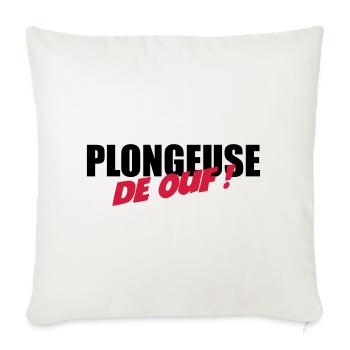 Plongeuse de ouf ! - Housse de coussin décorative 45 x 45 cm - blanc nature - Devant
