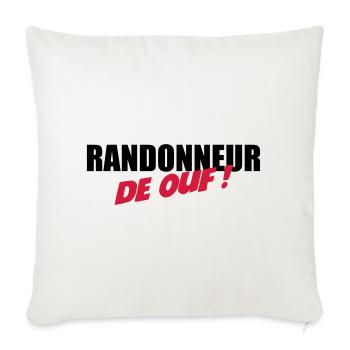Randonneur de ouf ! - Housse de coussin décorative 45 x 45 cm - blanc nature - Devant