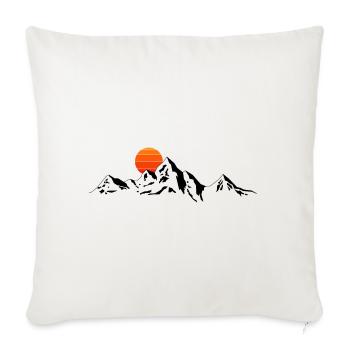 Montagnes Escalade et randonnée - Housse de coussin décorative 45 x 45 cm - blanc nature - Devant