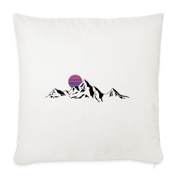 Berge Wandern - Sofakissenbezug 45 x 45 cm - Naturweiß  - Vorne