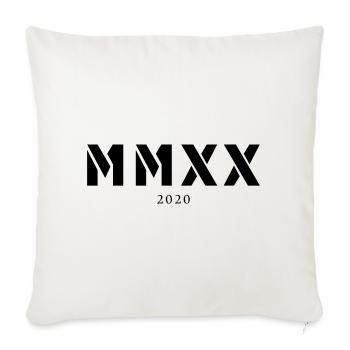 Année de naissance en chiffres romains Fabriqué en 2020 - Housse de coussin décorative 45 x 45 cm - blanc nature - Devant