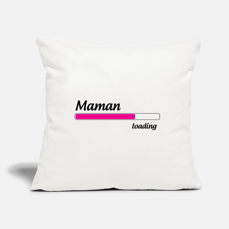 Maman loading... Please Wait - Future Mère Housse de coussin décorative 45 x 45 cm