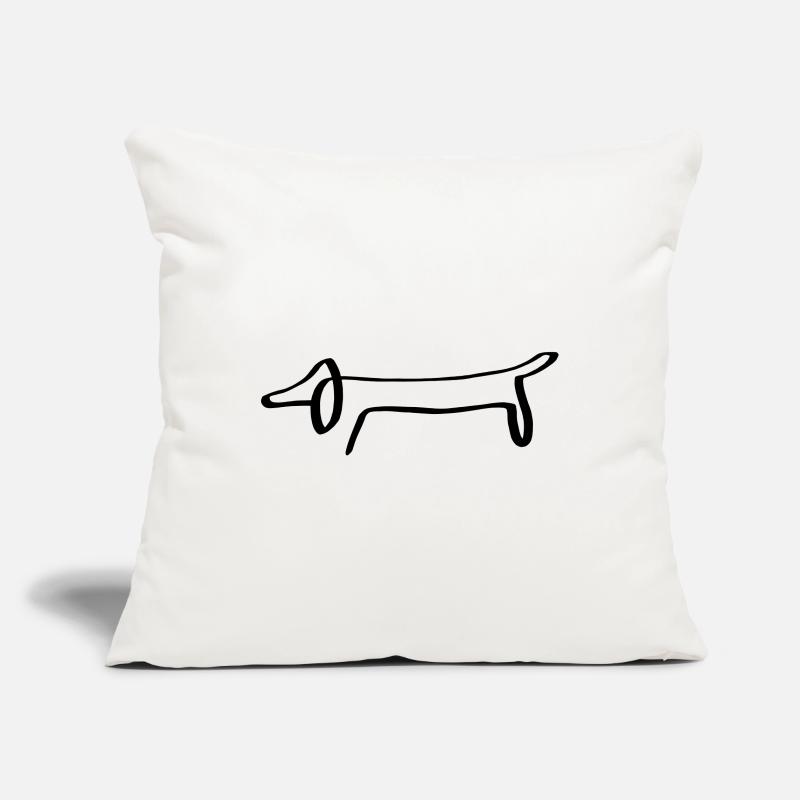 Lignes de dackel Housse de coussin décorative 45 x 45 cm