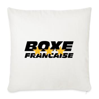 Boxe Francaise - Housse de coussin décorative 45 x 45 cm - blanc nature - Devant