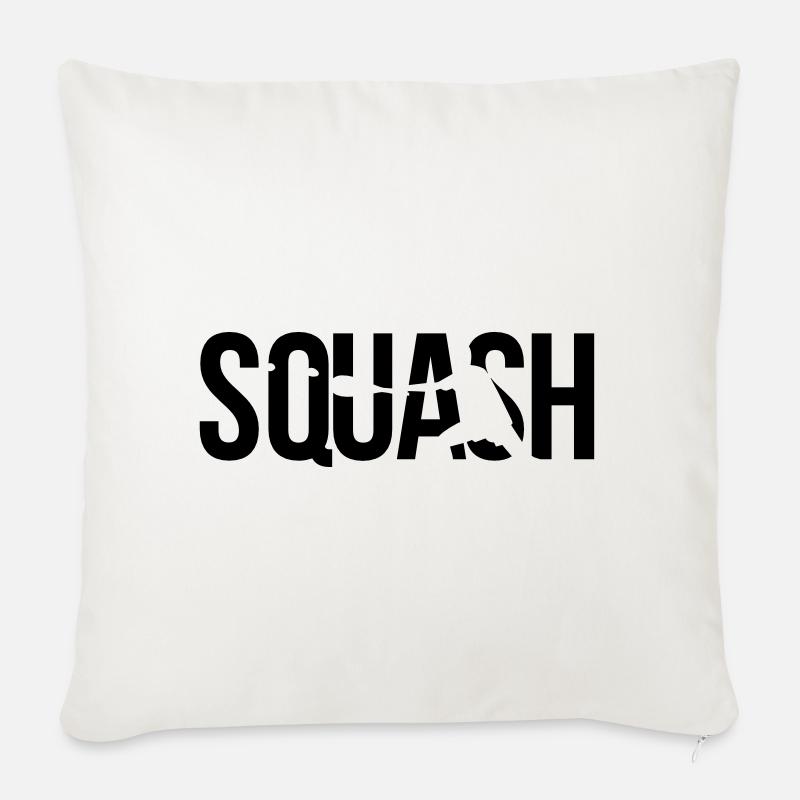squash tennis - Sofakissenbezug 45 x 45 cm - Naturweiß 