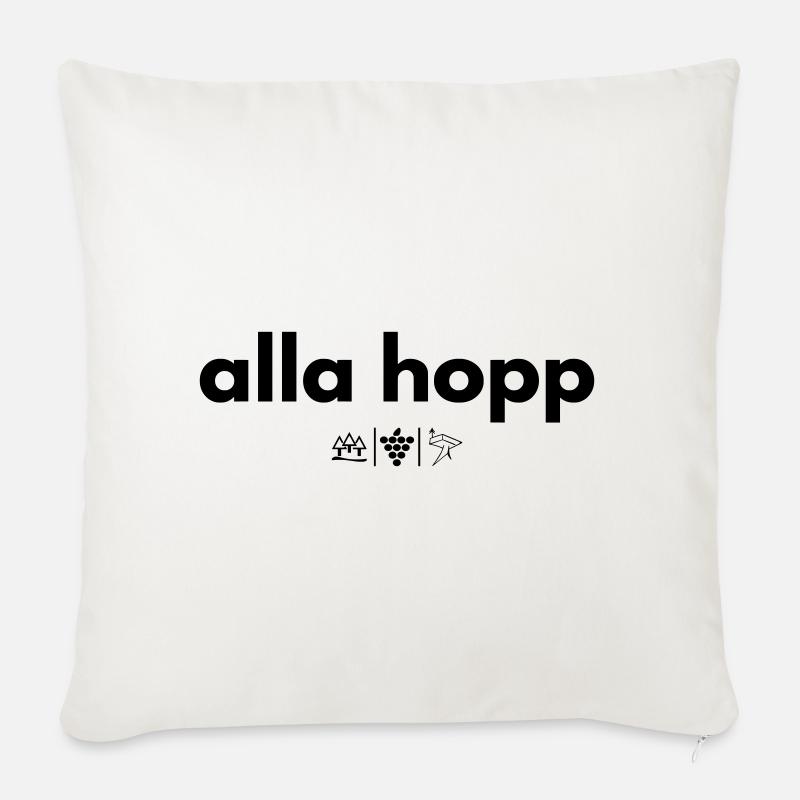 alla hopp - Sofakissenbezug 45 x 45 cm - Naturweiß