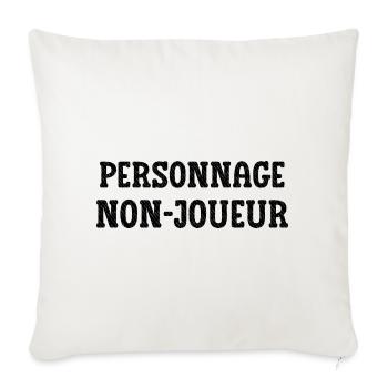 personnage non-joueur - Housse de coussin décorative 45 x 45 cm - blanc nature - Devant