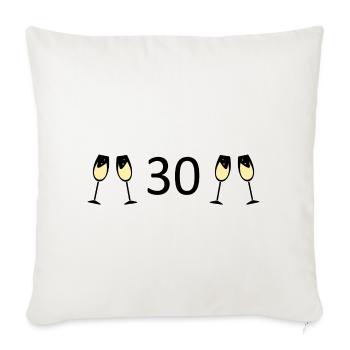 30th Birthday 30th Anniversary - Sofa pillowcase 17,3'' x 17,3'' (45 x 45 cm) - natural white - Front