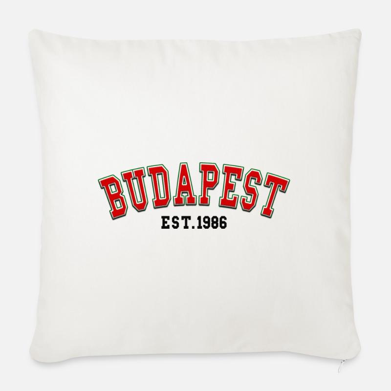 Budapest, gegründet 1986 - Sofakissenbezug 45 x 45 cm - Naturweiß