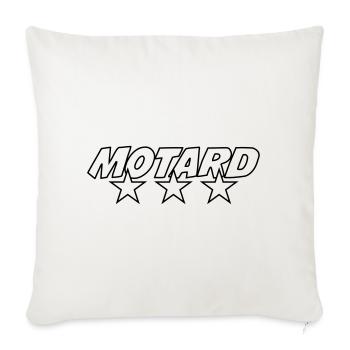 Motard - Housse de coussin décorative 45 x 45 cm - blanc nature - Devant