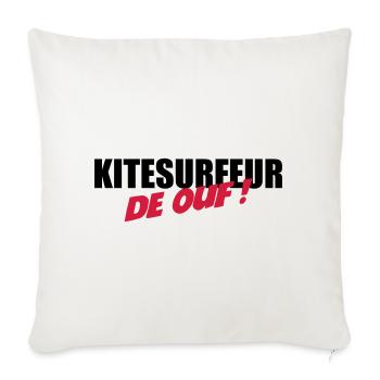 Kiteboarding / Kitesurfing / Kitesurf / - Housse de coussin décorative 45 x 45 cm - blanc nature - Devant