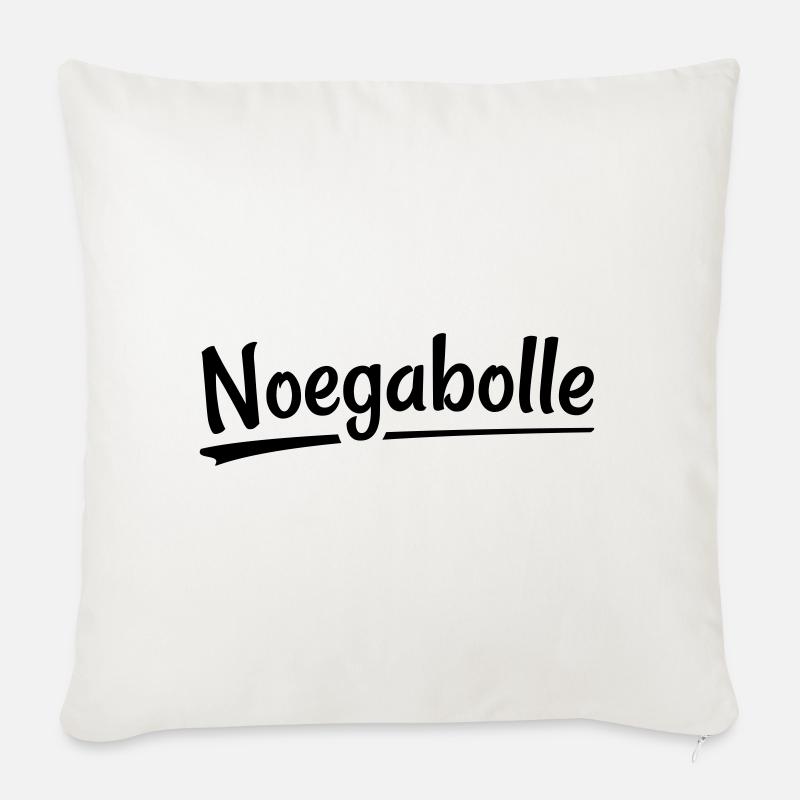 Noegabolle - Antwerpener Dialekt - Sofakissenbezug 45 x 45 cm - Naturweiß