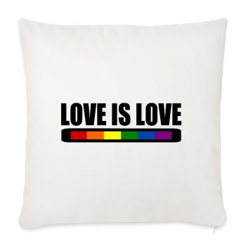 Love is love - Sofa pillowcase 17,3'' x 17,3'' (45 x 45 cm) - natural white - Front