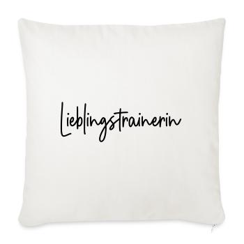 Lieblingstrainerin Trainerin - Sofakissenbezug 45 x 45 cm - Naturweiß  - Vorne