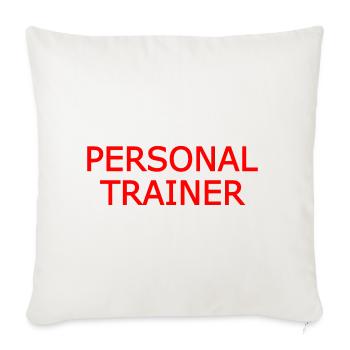Personal trainer - Housse de coussin décorative 45 x 45 cm - blanc nature - Devant