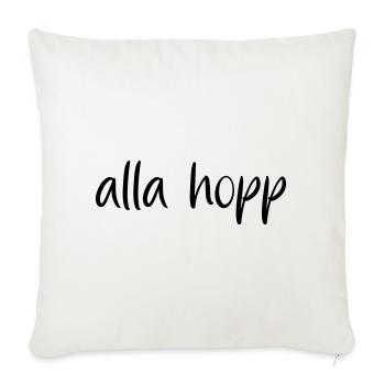 alla hopp - Sofakissenbezug 45 x 45 cm - Naturweiß  - Vorne