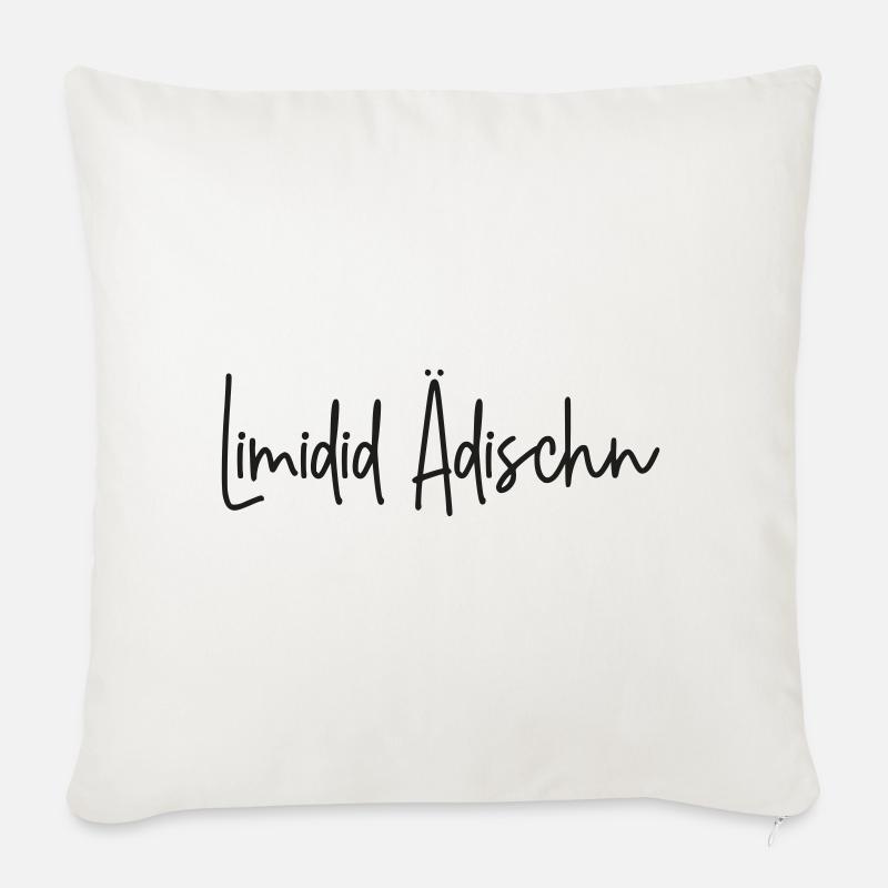 Limited Edition - sächsisch - Limidid Ädischn - Sofakissenbezug 45 x 45 cm - Naturweiß 