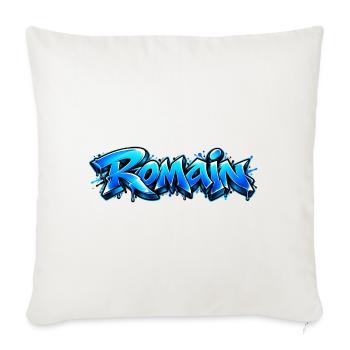 Romain Graffiti Name: Der König der Straße! - Sofakissenbezug 45 x 45 cm - Naturweiß  - Vorne