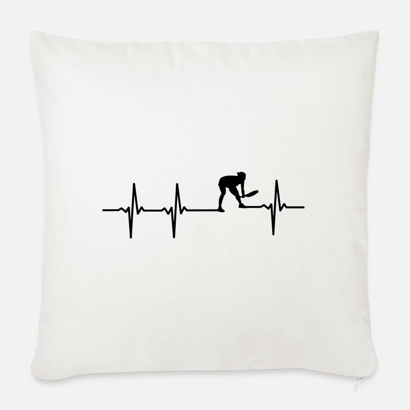 Tennis EKG - Sofakissenbezug 45 x 45 cm - Naturweiß