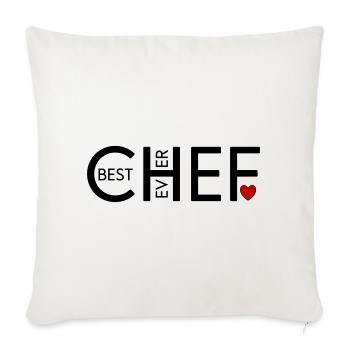 Meilleur chef de tous les temps - Housse de coussin décorative 45 x 45 cm - blanc nature - Devant