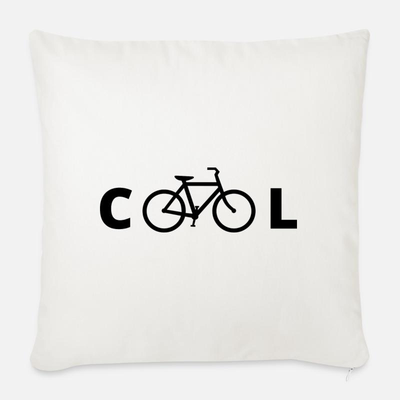 Cooles Bike - Sofakissenbezug 45 x 45 cm - Naturweiß 