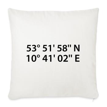 Lübeck Coordinates - Sofa pillowcase 17,3'' x 17,3'' (45 x 45 cm) - natural white - Front