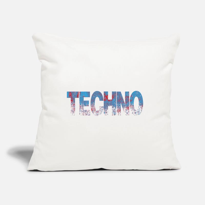 Techno Texte en difficulté Art Housse de coussin décorative 45 x 45 cm